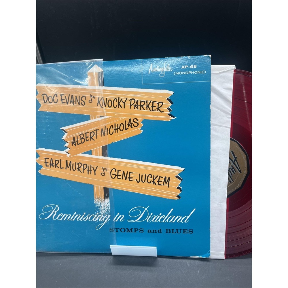 Doc Evans Knocky Parker Reminiscing in Dixieland Stomps & Blues LP RED VINYL